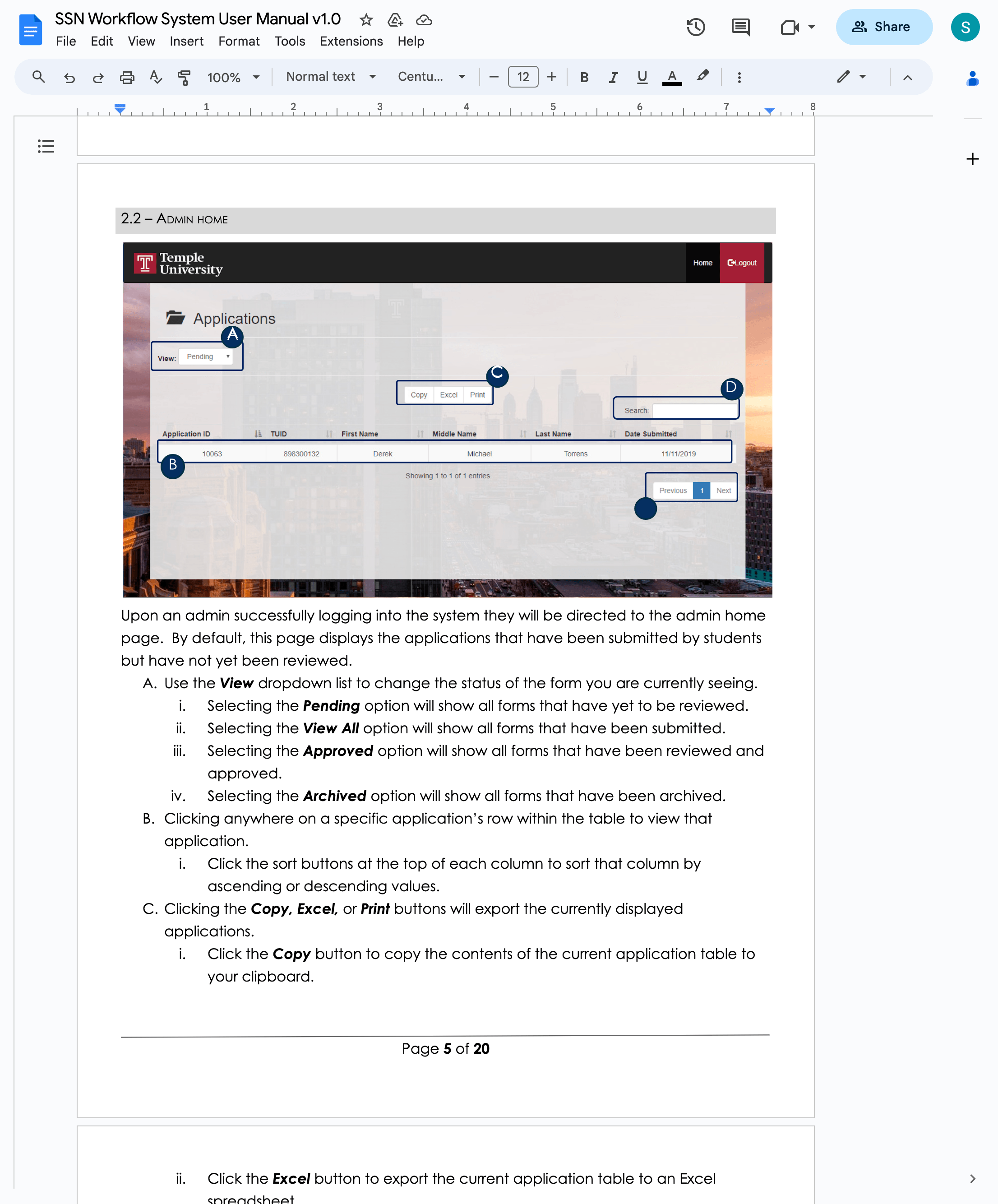 SSN Workflow System